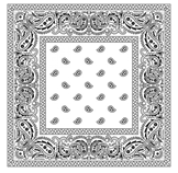 Bílý šátek s černými malými vzory